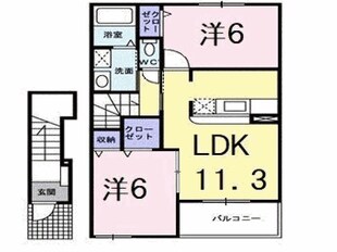 アプリコット・サン　Ａの物件間取画像